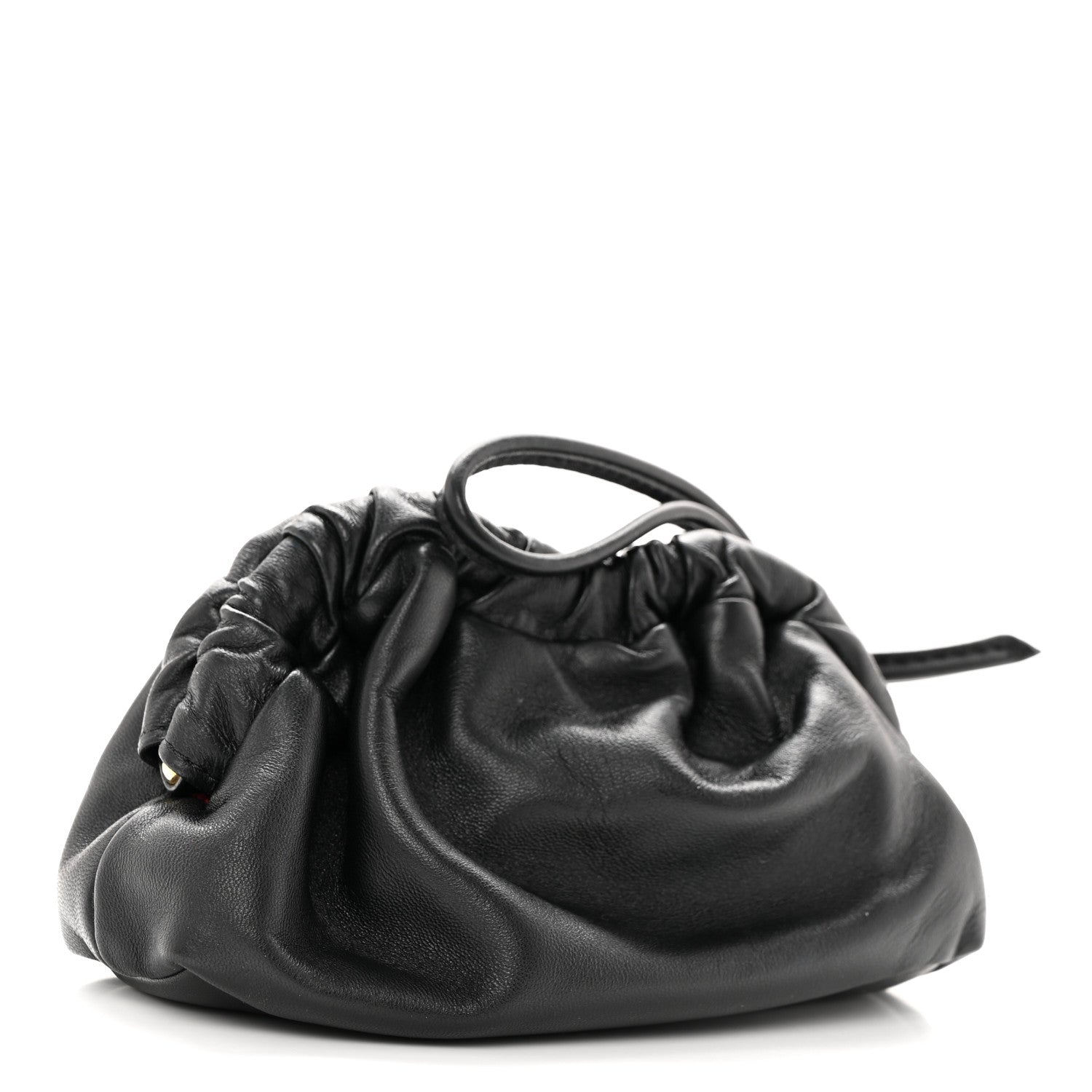 Mansur Gavriel Lambskin Mini Cloud Wristlet Black Flamma 3 of 6
