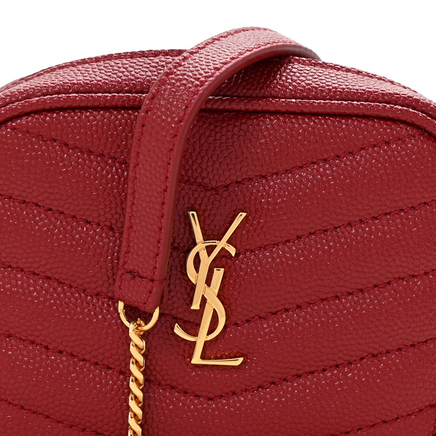 Grain De Poudre Matelasse Monogram Baby Lou Camera Bag Opyum Red