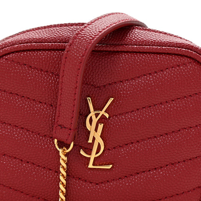 Saint Laurent Grain De Poudre Matelasse Monogram Baby Lou Camera Bag Opyum Red 8 of 11