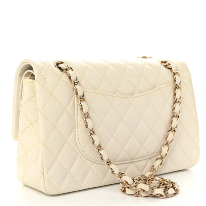 Chanel Caviar Quilted Medium Double Flap White 3 of 11