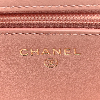 Chanel Caviar Quilted CC Filigree Wallet On Chain WOC Pink 6 of 9