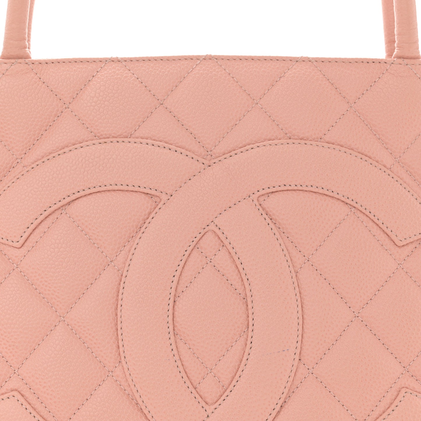 Caviar Quilted Medallion Tote Light Pink