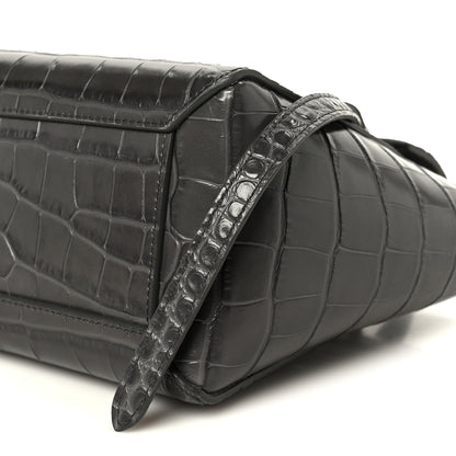 Celine Calfskin Crocodile Embossed Nano Belt Bag Grey 9 of 10