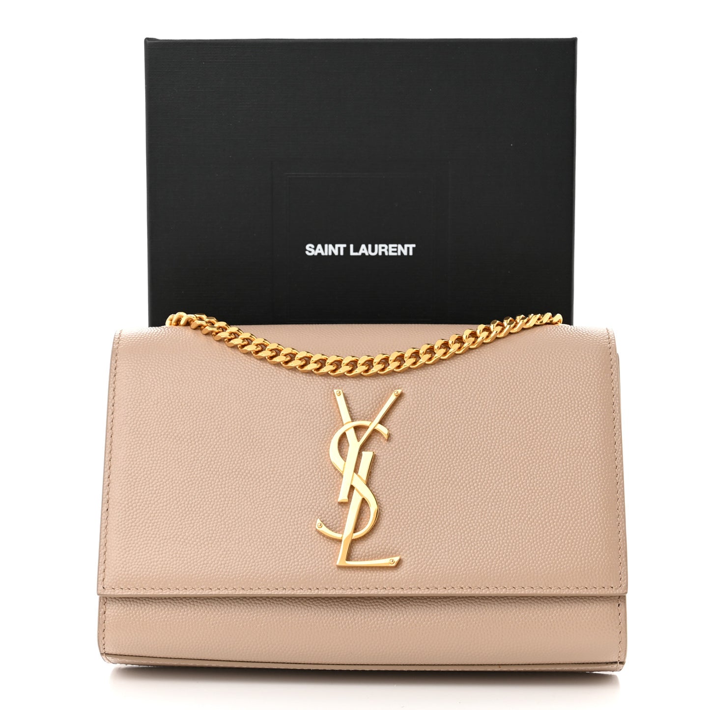 Grain De Poudre Small Monogram Kate Satchel Dark Beige