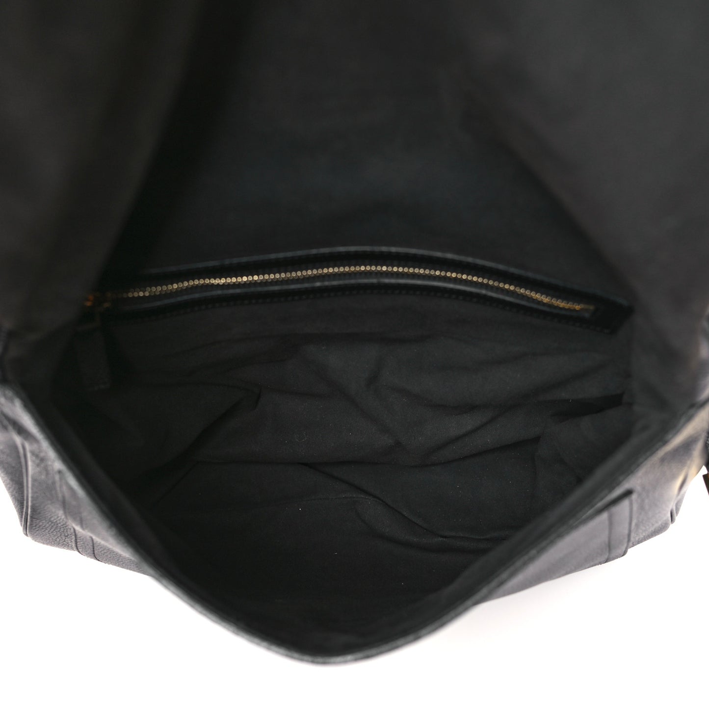 Grained Calfskin Large Jennifer Crossbody Bag Black
