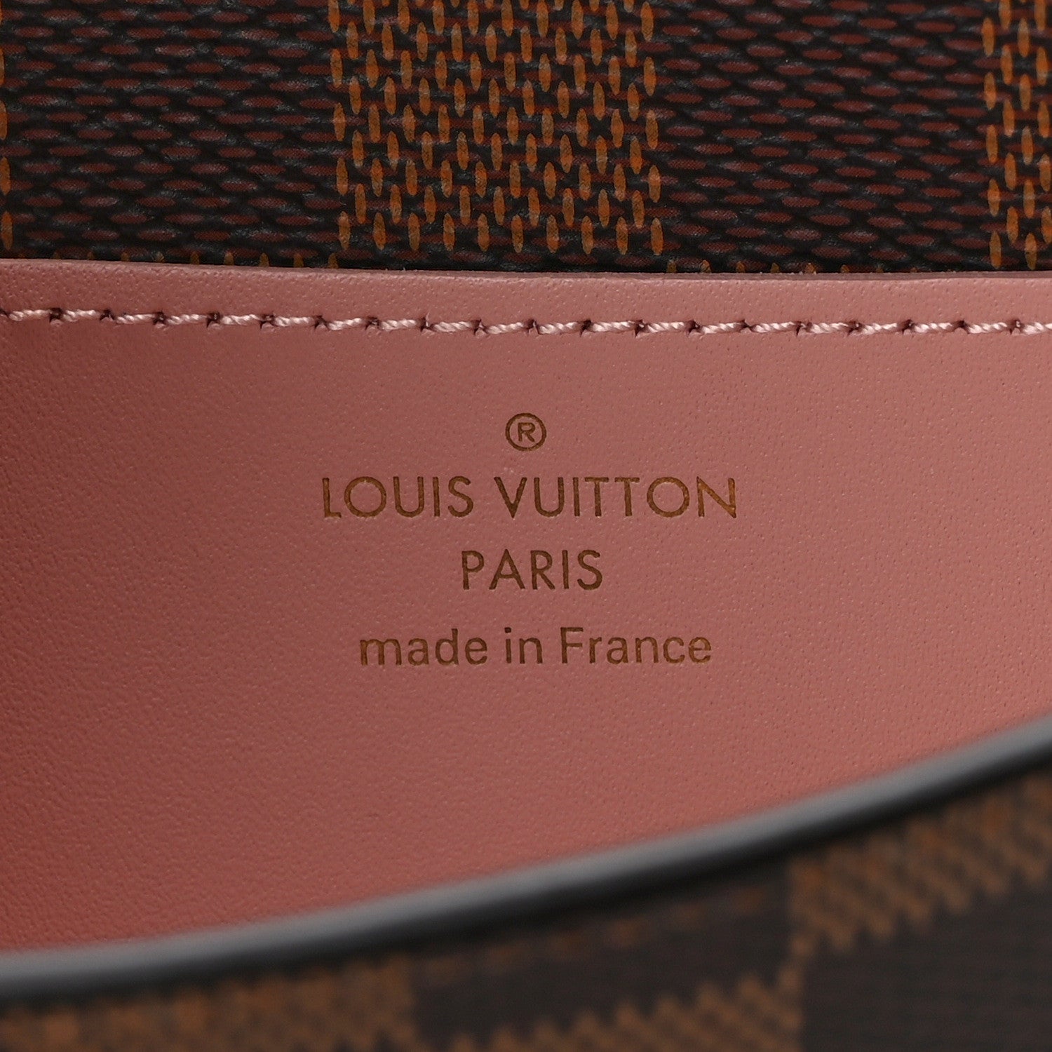 Louis Vuitton Damier Ebene Croisette Chain Wallet Rose Ballerine 6 of 11