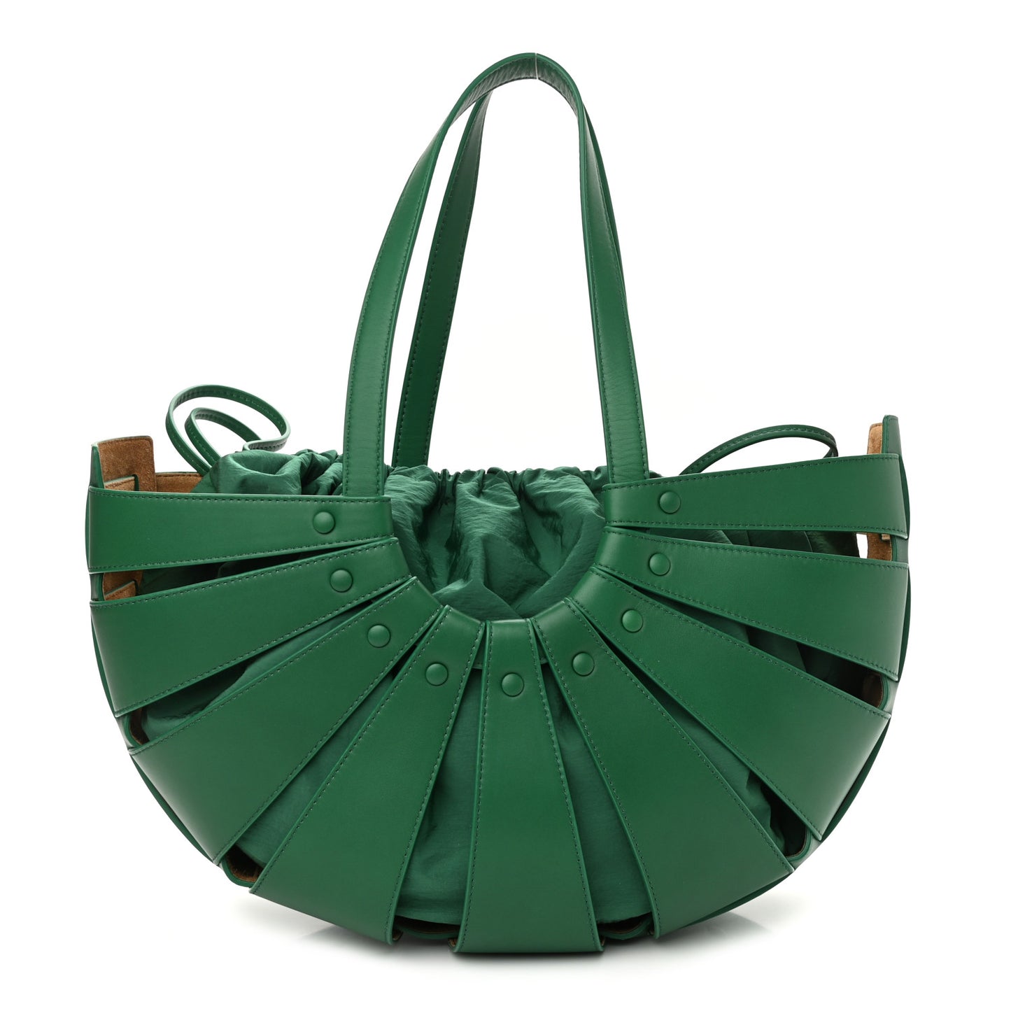 French Calfskin Shell Bag Racing Green