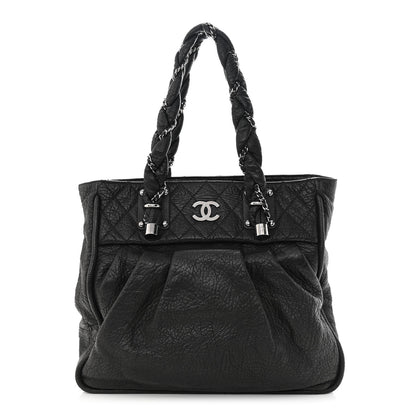 Chanel Distressed Lambskin Vintage Ligne Lady Braid Tote Black 1 of 11