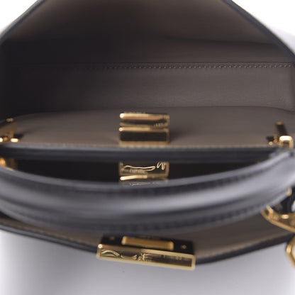 Fendi Vitello Tahiti Burro Medium Peekaboo Iconic Essentially Satchel Black Corda 7 of 13