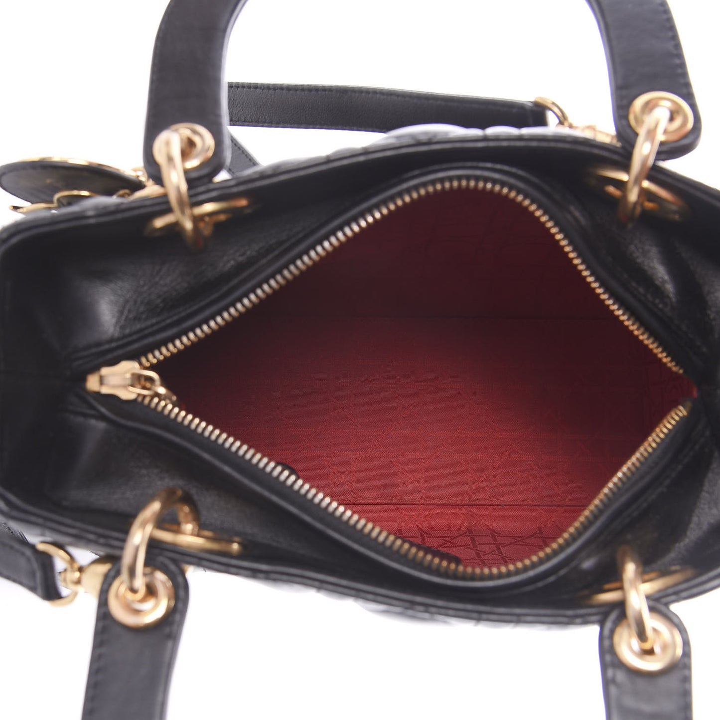 Lambskin Cannage Medium Lady Dior Black