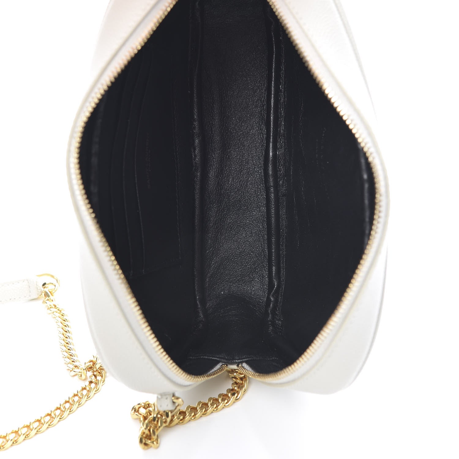 Saint Laurent Grain De Poudre Matelasse Monogram Mini Lou Camera Bag Crema Soft 5 of 12