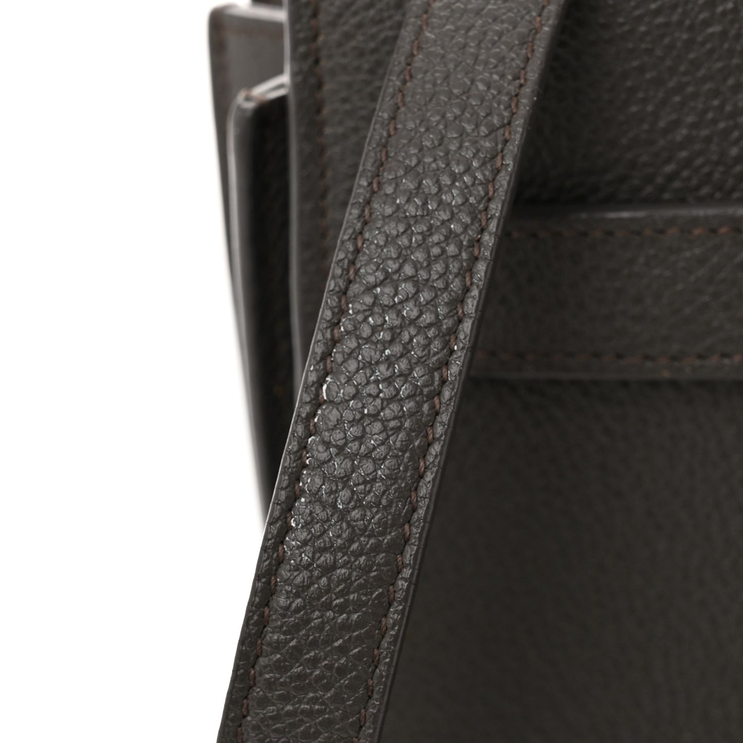 Grained Calfskin Nano Sac De Jour Coal