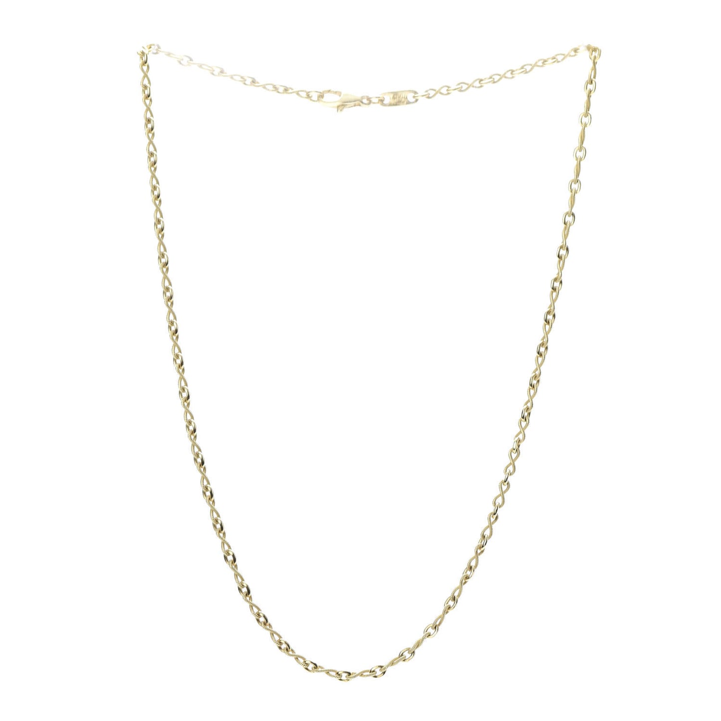 18K Yellow Gold Infinity Link Chain Necklace