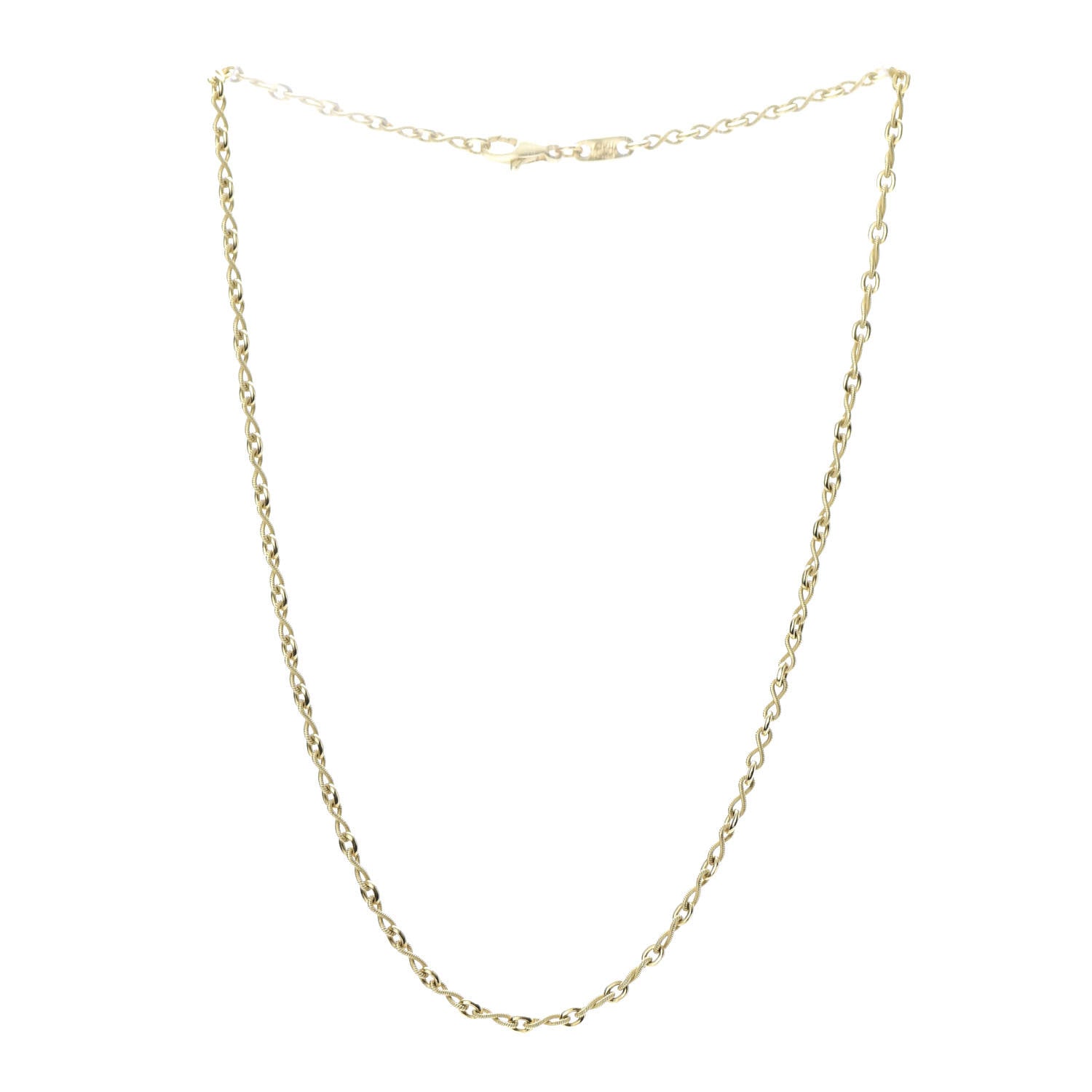 Tiffany 18K Yellow Gold Infinity Link Chain Necklace 3 of 5