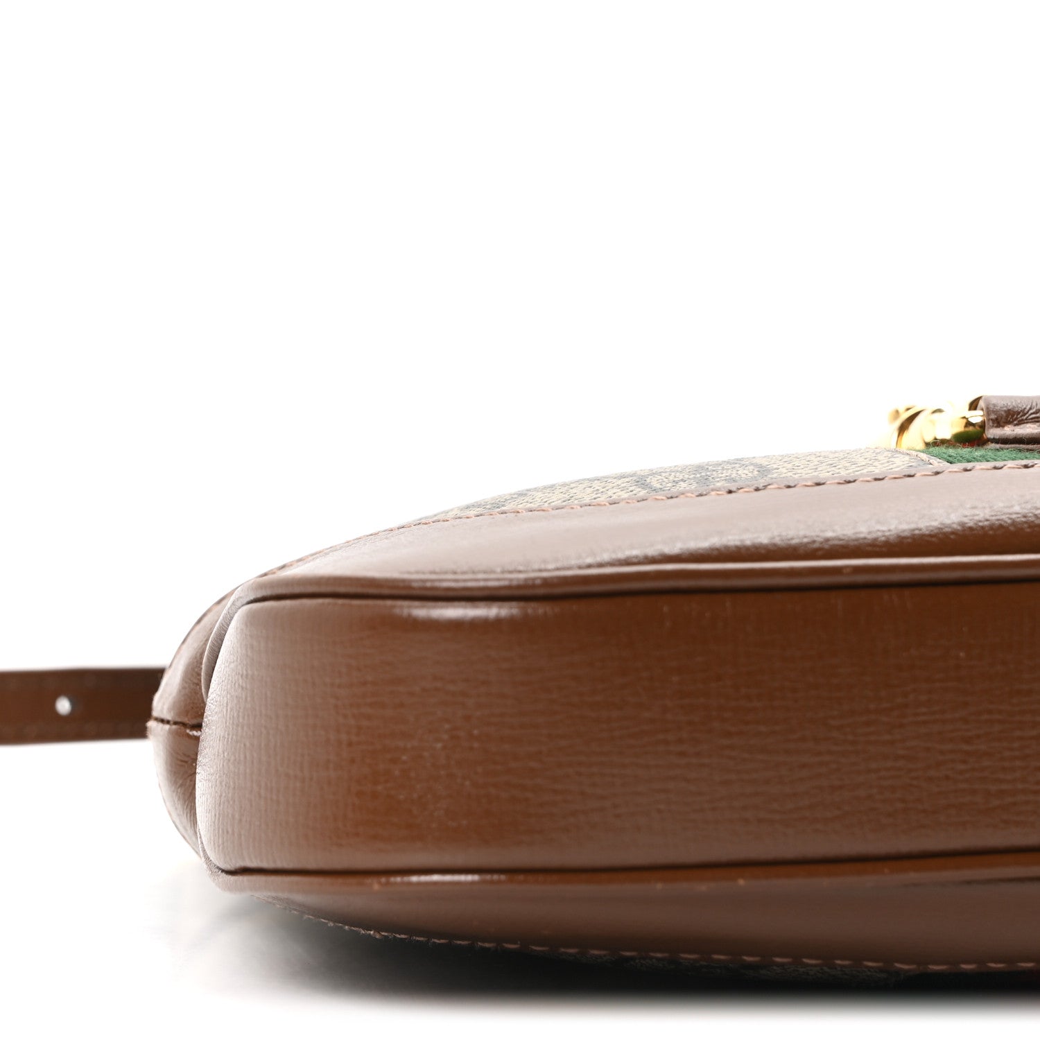 Gucci GG Supreme Monogram Azalea Calfskin Web Mini Jackie 1961 Hobo Beige Ebony Brown Sugar 9 of 10