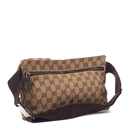 Gucci GG Monogram Double Pocket Belt Bag Dark Brown 3 of 9