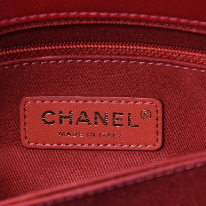 Chanel Caviar Quilted Mini Coco Handle Flap Dark Red 5 of 10