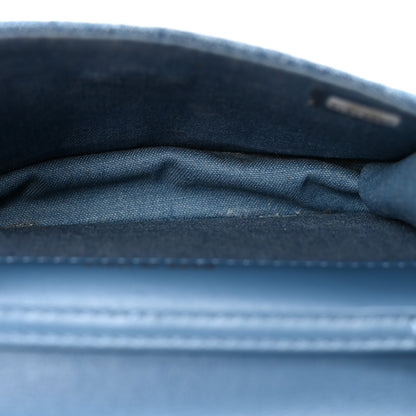 Chanel Denim Quilted CC Pearl Crush Clutch With Chain Blue 5 of 11
