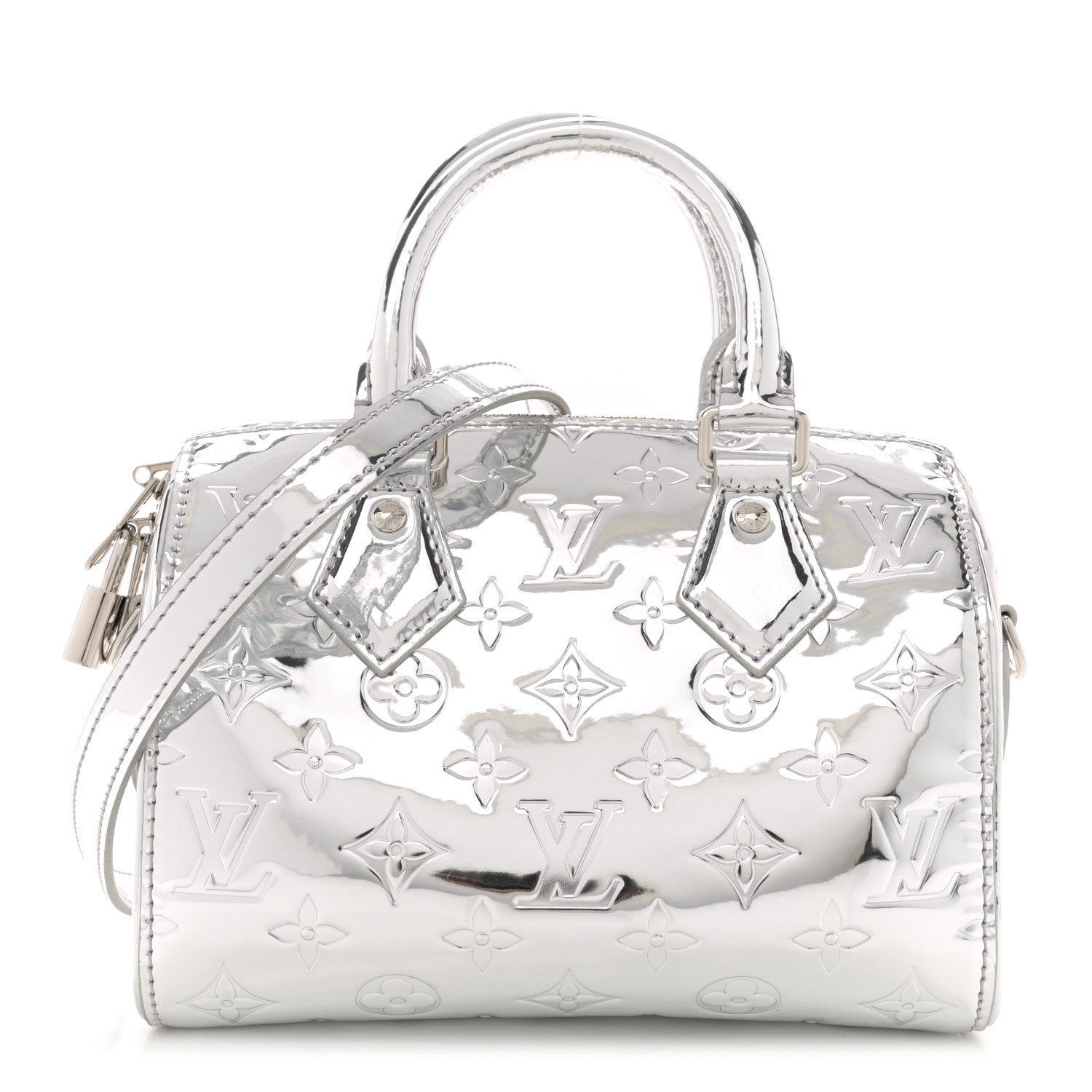 Louis Vuitton Monogram Miroir Speedy Bandouliere 20 Silver 1 of 9