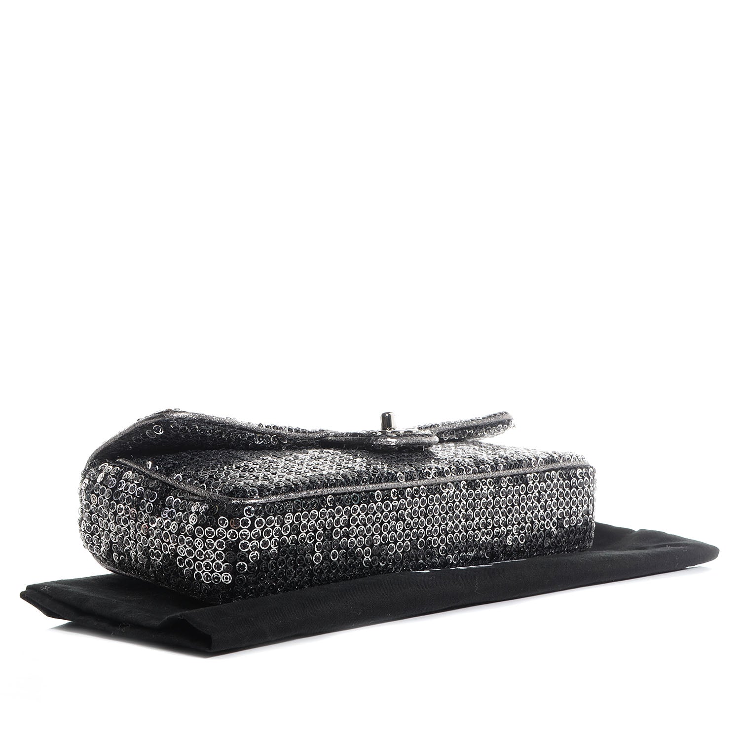 Chanel Sequin East West Flap Dark Silver 4 of 8