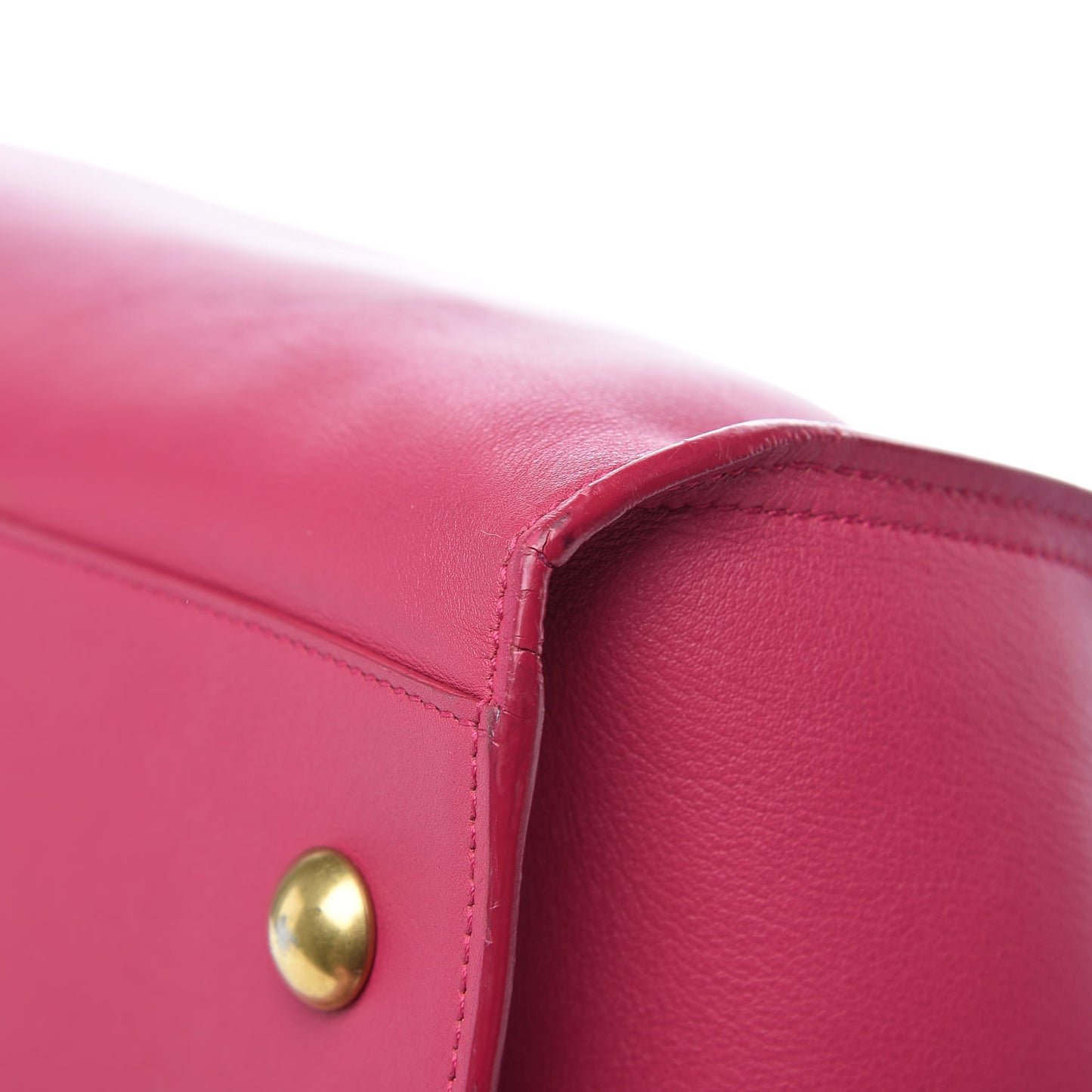 Calfskin Medium Classic Y Cabas Fuchsia