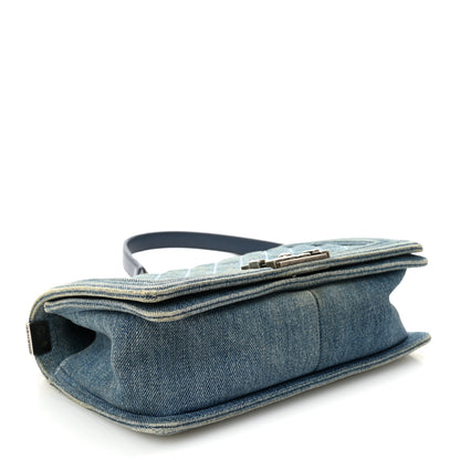 Chanel Denim Quilted Medium Boy Flap Blue 4 of 11