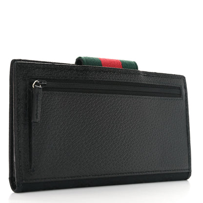 Gucci Monogram Ladies Web Continental Wallet Black 3 of 6