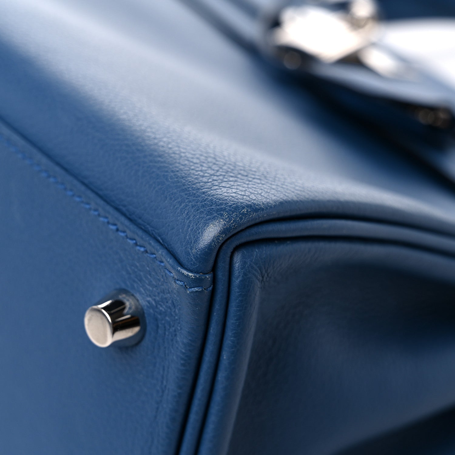 Hermes Evercolor Kelly Retourne 28 Bleu Azur 9 of 14