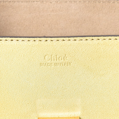 Chloe Suede Smooth Calfskin Mini Drew Shoulder Bag Lemonade 6 of 10