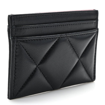Chanel Lambskin Quilted Chanel 19 Card Holder Black 3 of 10