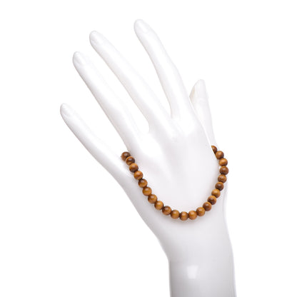 David Yurman Stainless Steel Tigers Eye 5mm Spiritual Beads Bracelet 2 of 6