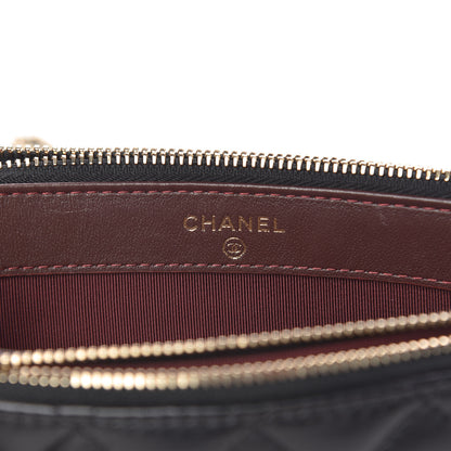 Chanel Lambskin Quilted Small Clutch With Chain Black 6 of 12