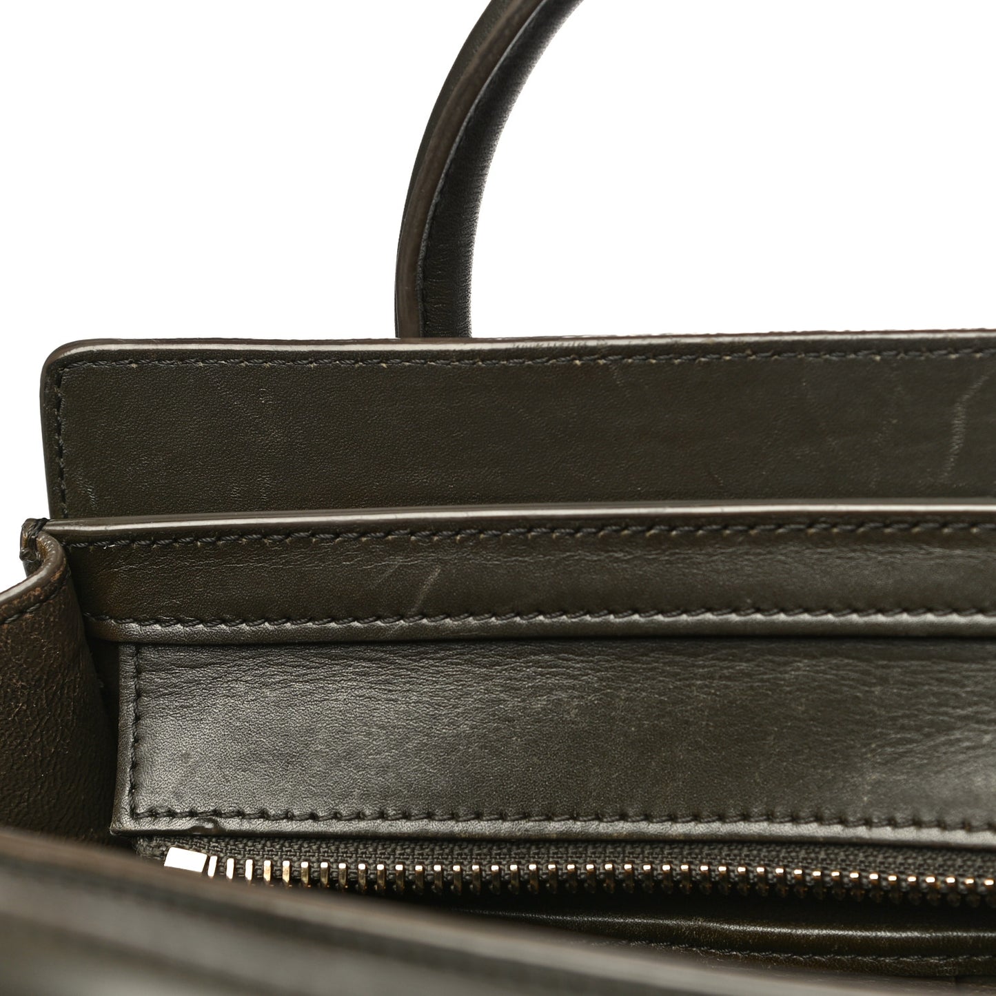 Nubuck Smooth Calfskin Nano Tri-Color Luggage Chartreuse