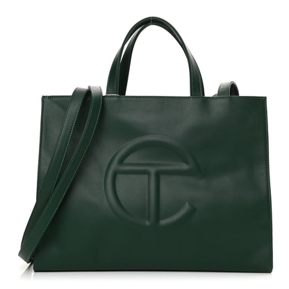 Telfar Vegan Leather Medium Shopping Bag Dark Olive 1 of 10