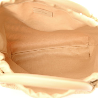 Valentino Garavani Raffia Calfskin Vlogo AllKnots Shopping Tote Natural 6 of 10