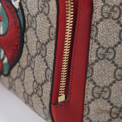 Gucci GG Supreme Monogram Web Kingsnake Heart Embroidered Small Day Backpack Red 15 of 15