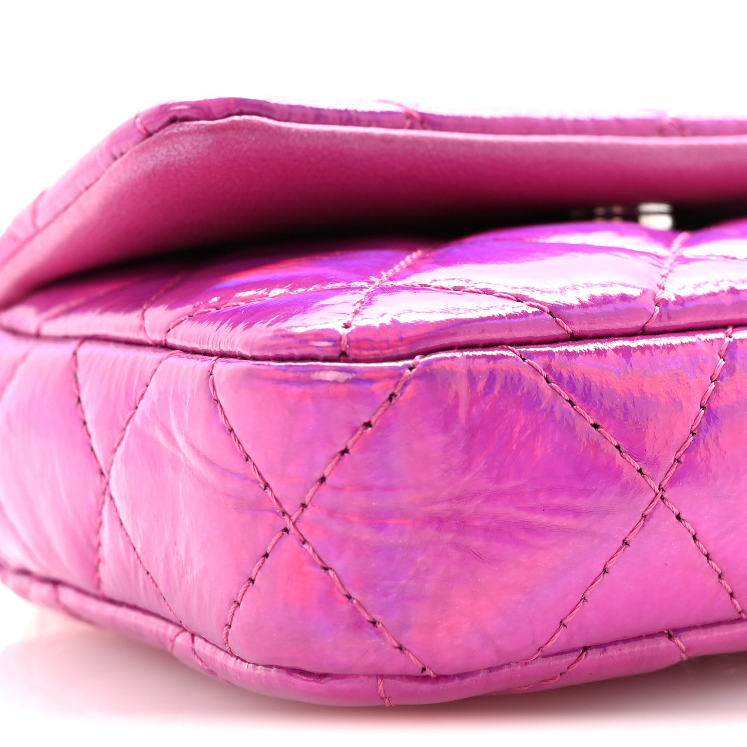 Chanel Patent Lambskin Quilted CC Hook Card Holder Pink 9 of 10