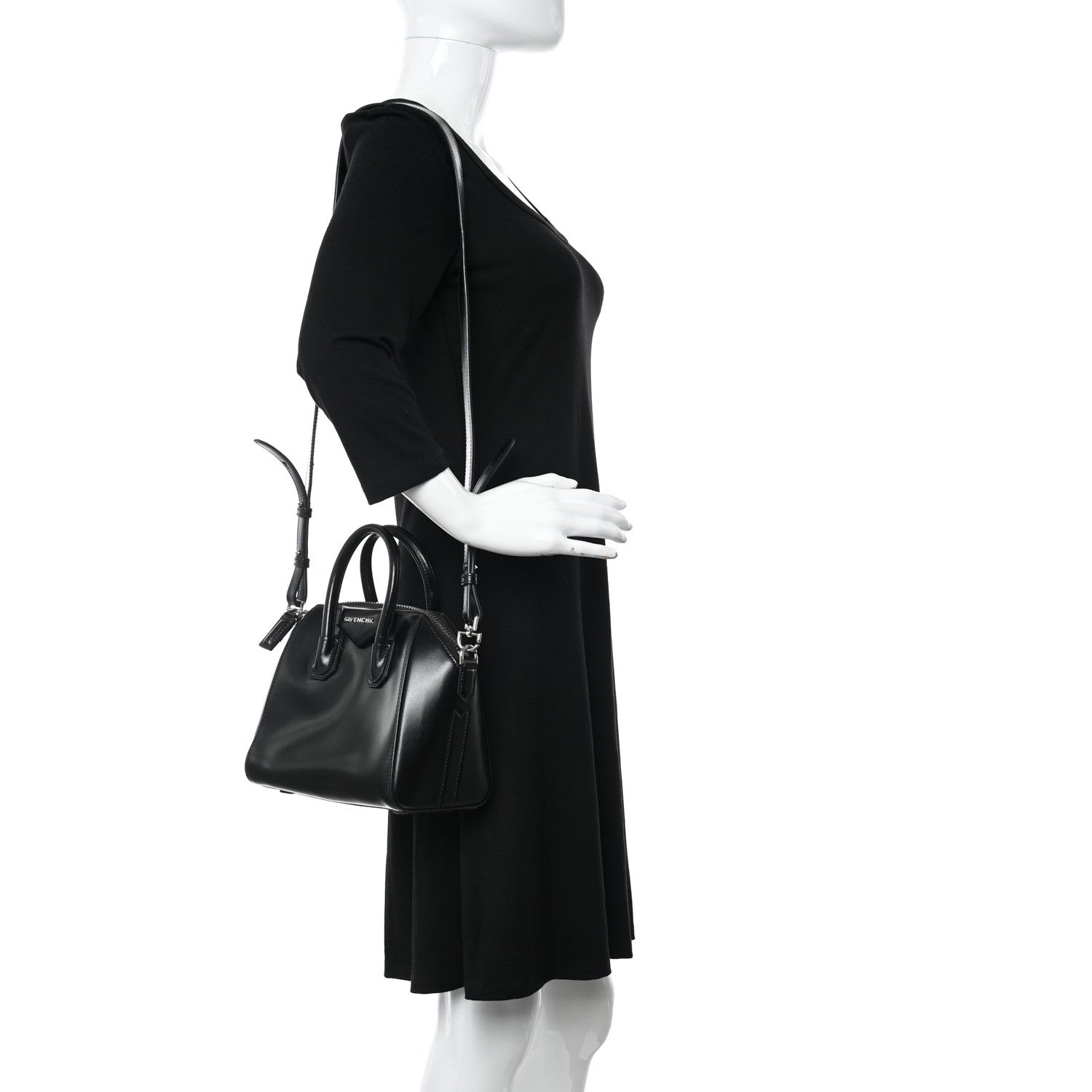 Givenchy Shiny Lord Calfskin Mini Antigona Black 2 of 14