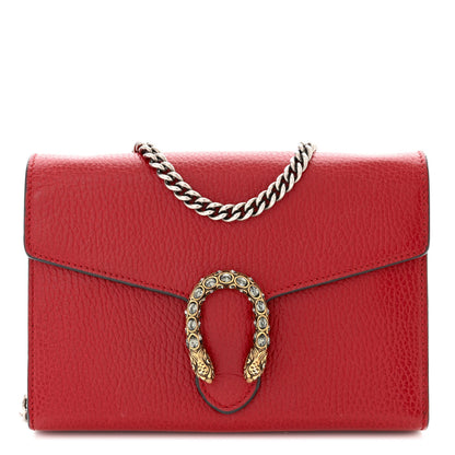 Gucci Calfskin Mini Dionysus Chain Wallet Hibiscus Red 1 of 10