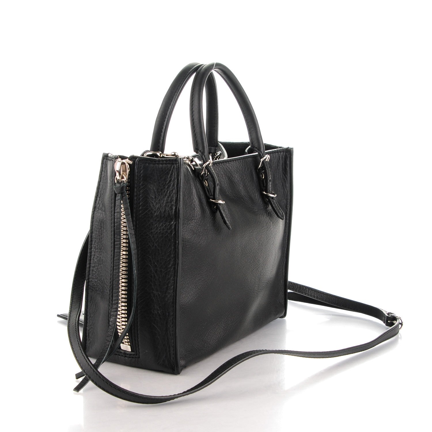 Balenciaga Calfskin Papier Mini A4 Tote Black 3 of 7