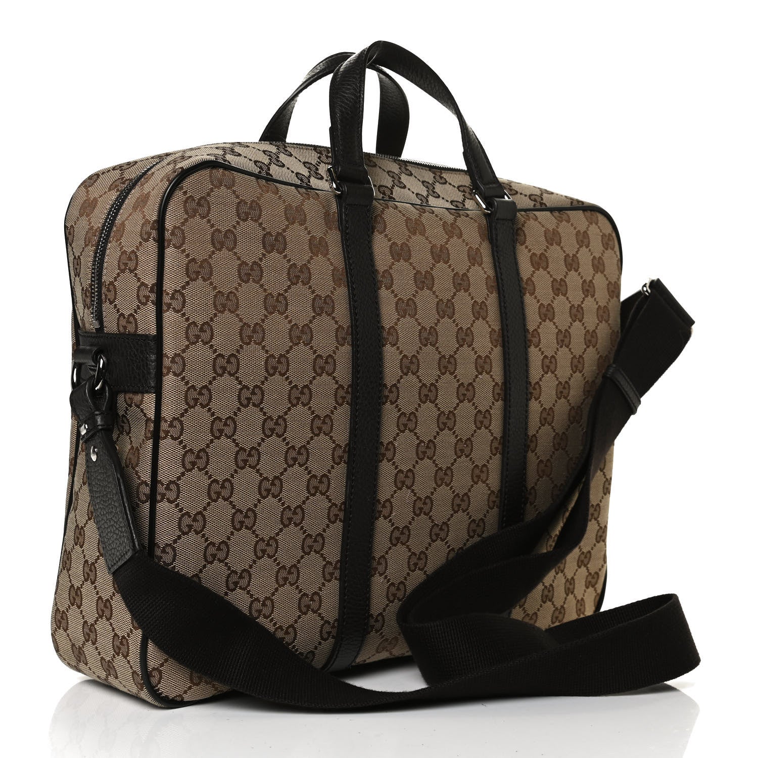 Gucci Monogram Briefcase Dark Brown 3 of 15