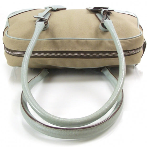 Prada Nappa Bauletto Beige Blue 5 of 12