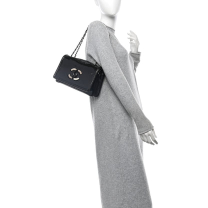 Chanel Vinyl Small Lipstick Flap Bag Black 2 of 13