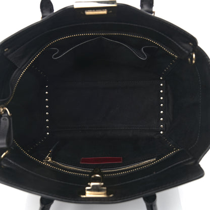 Valentino Garavani Vitello Rockstud Double Handle Tote Black 5 of 10