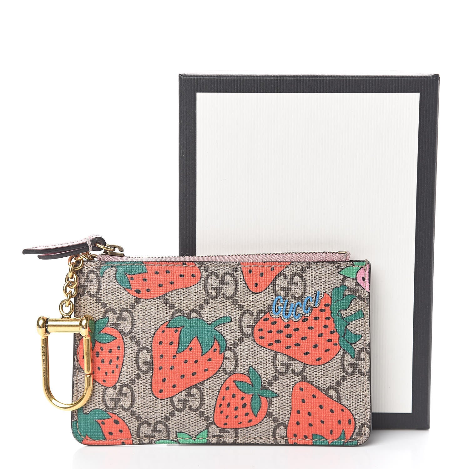 Gucci GG Supreme Monogram Strawberry Key Case 8 of 8
