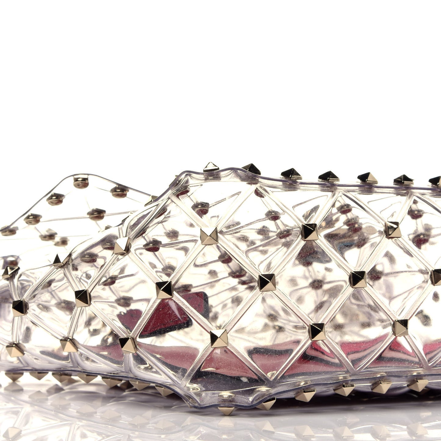 PVC Medium Rockstud Spike Shoulder Bag