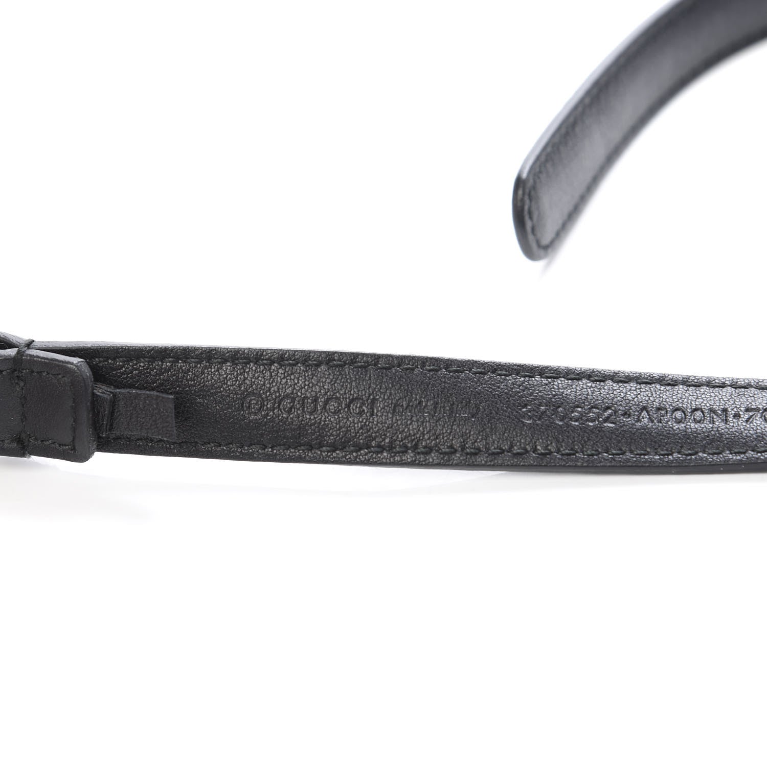 Gucci Moon Calfskin Nickel Interlocking G 20mm Belt 70 28 Black 3 of 7