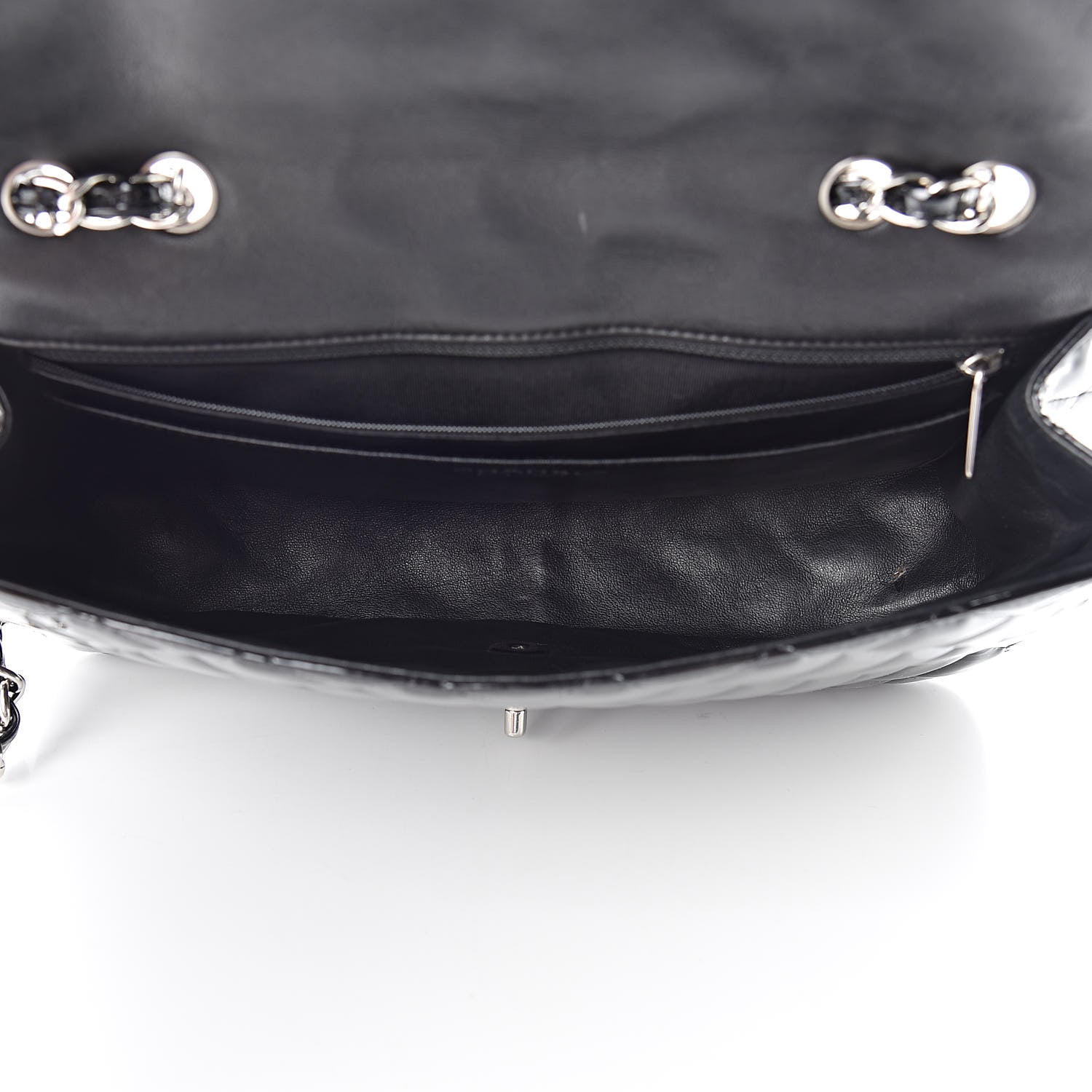 Chanel Patent Quilted Jumbo Single Flap Black 5 of 15