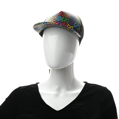 Gucci GG Supreme Monogram Psychedelic Baseball Hat L 59 Black 2 of 7