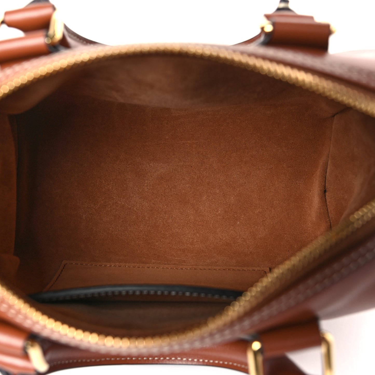 Smooth Calfskin Triomphe Small Boston Bag Tan